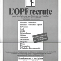 OPF Recruitment
Paris 1991